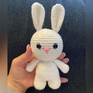 Crochet white bunny